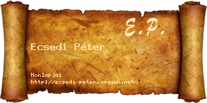 Ecsedi Péter névjegykártya